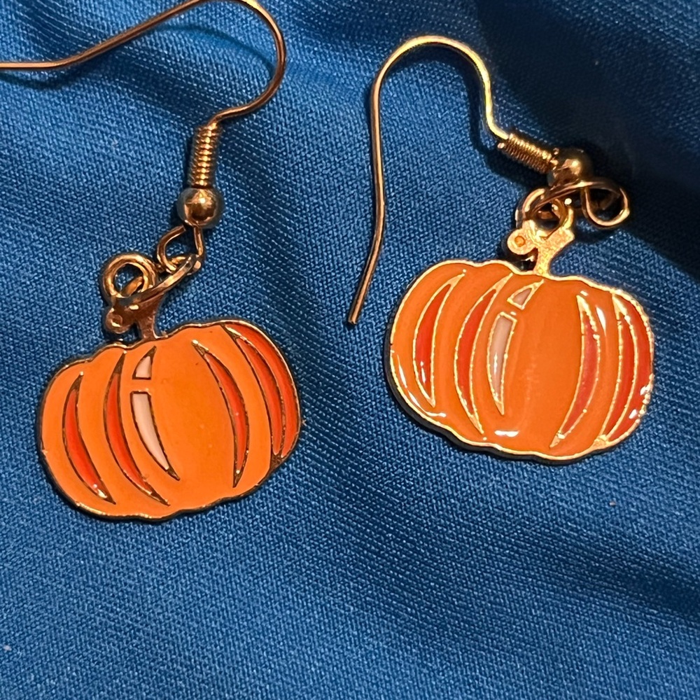 Orange Pumpkin Earrings